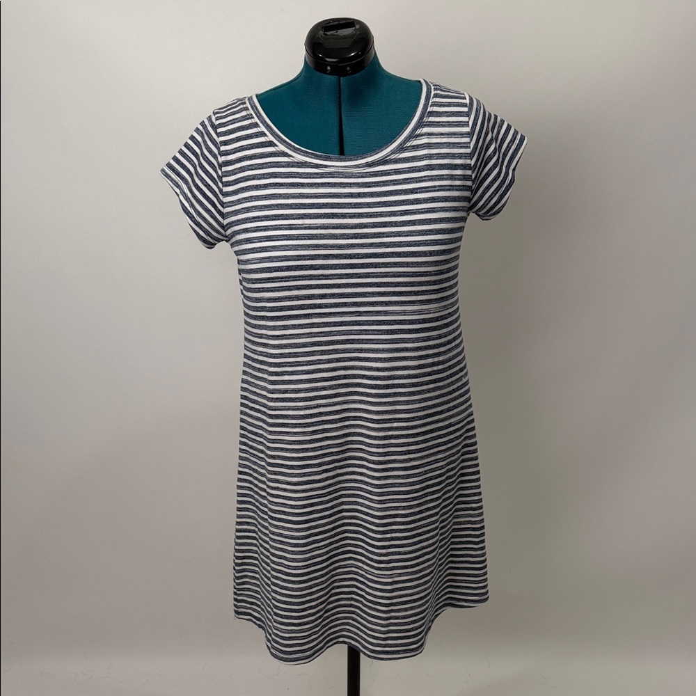 Navy Striped T-Shirt Dress